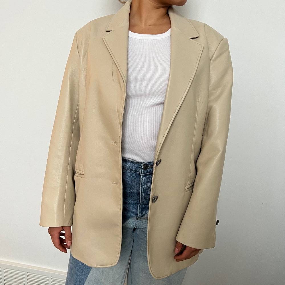 Aritzia Faux Leather Blazer